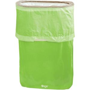 Amscan Gold Flings Plastic Bin – 22 x 15 (Pack of 1) – Stylish & Convenient Portable Waste Solution for Events & Parties(Kiwi)