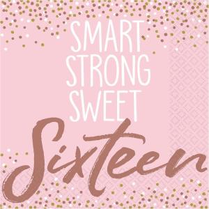 Amscan Let’s eat cake Paper Party Napkins – 5″ x 5″ | Green | Pack of 16(Sixteen)