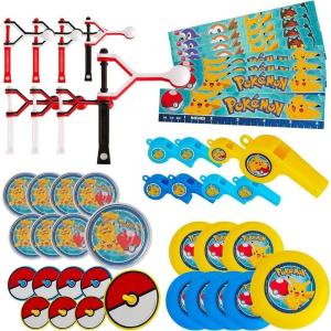 Amscan Pokemon Kids Party Favors Set (Pack of 48) – Perfect Party Supplies for Pokemon Themed Party, Baby Shower, Birthday & Other Events