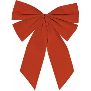 Amscan Small Red Flocked Fabric Bow – 15″ x 11″ (1 Pc) | Soft & Durable Material – Perfect for Home Decor & Festive Events