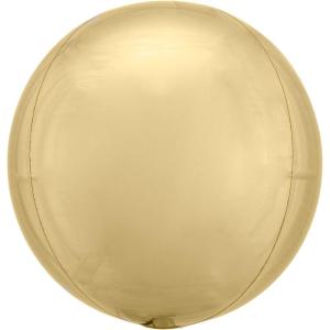 Anagram Orbz Foil Mylar Party Balloon, 16″, White Gold