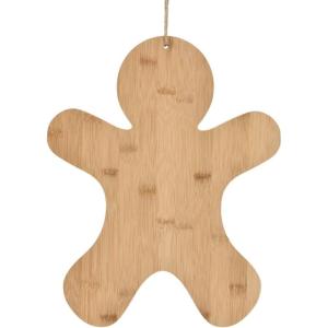 Bamboo Gingerbread Charcuterie Board – (13″ x 15″) 1 Piece – Eco-Friendly Serving Platter, Perfect for Christmas Holiday Season