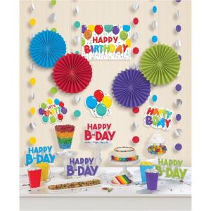 Birthday Celebration Room Decorating Kit, 18-Piece – Vibrant Party Decor for The Ultimate Festive Ambiance