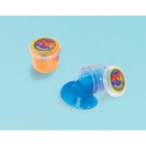 Blue and Orange Dinisaur Slimes – 1.25″ x 1.25″ x 1.25″ (Pack of 12) – Fun Party Favors, Ideal for Parties, Gifts, and Stress Relief(Dinosaur)