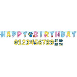Bluey Multicolor Jumbo Add An Age Paper Letter Banner – 10″ x 10.5′ (Pack Of 1) – Perfect For Birthday Parties & Celebrations(Blues Clues)