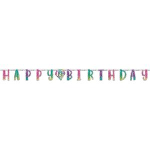 Bluey Multicolor Jumbo Add An Age Paper Letter Banner – 10″ x 10.5′ (Pack Of 1) – Perfect For Birthday Parties & Celebrations(Sparkle)