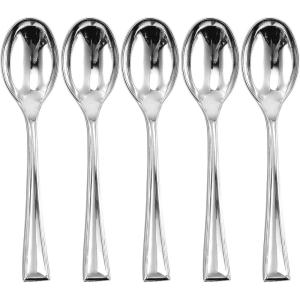 Clear Mini Plastic Spoons – 4″ (Pack Of 40) – Perfect For Desserts, Appetizers & Parties(Pack of 30)