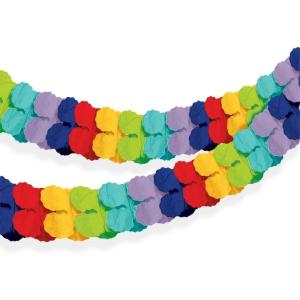 Colorful Paper Garland Rainbow – 12 ft (1 Pc.) – Unique Handcrafted Design – Vibrant, Eco-Friendly Decor for Parties, Events & Home