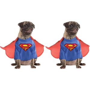 DC Comics Superheroes: Superman Pet Costume for For Dogs or Cats by Rubies, XXL(Small (Pack of 2))