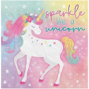 Enchanted Unicorn Luncheon Napkins (Pack Of 16) – 6.5″ x 6.5″, Vibrant Multicolor Paper Napkins – Perfect For Colorful Birthday Celebrations & Fun-Filled Parties