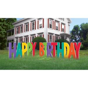 Eye-Catching Birthday Accessories Rainbow Corrugate Yard Sign – 12″ (1 Pc.) – Durable Plastic Material – Perfect for Outdoor Milestone Celebration