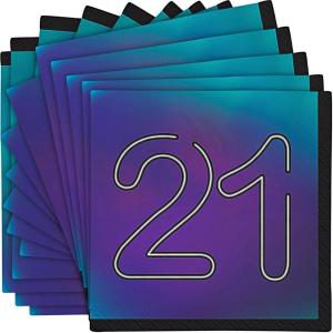 Finally “21” Celebratory Luncheon Napkins, 6.5″ (16-Pack) – Fun & Unique Party Napkins Perfect for 21st Birthday Events
