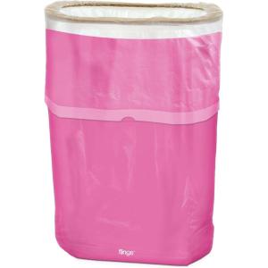 Flings® Bin Disposable Trash Can for Parties – 22 inches x 15 inches – 13 Gallon Plastic Pop Up Garbage Can, 1 Bright Pink Disposable Garbage Can for Party and Events(Bright Pink)