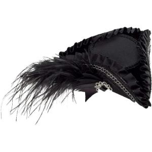 Forum Novelties Black Mini Pirate Tricorne Hat