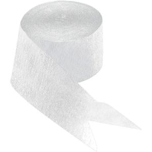 Fun Express – White Streamers (81’=1rl) for Party – Party Decor – Hanging Decor – Streamers – Party – 1 Piece