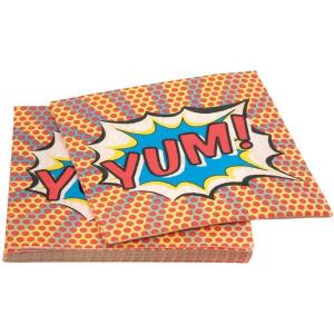 Ginger Ray Bunting – Pop Art Superhero Party Banner Decoration(Paper Napkins)