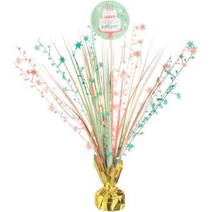 Happy Birthday’ Better With Age Black & Gold Foil With Paper Spray Centerpiece (28″) – 1 Pc. | Stunning Design, Perfect Party Accessory For Milestone Celebrations(18″)