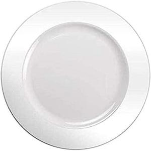 Lillian Tablesettings Round Magnificence Charger Plastic Plate – 12″ | White | 10 Count (Pack of 1) (33591)(12″)