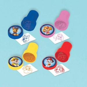 Paw Patrol Adventures Stamper Set – 4-Pack (1″ x 1.5″) – Blue, Purple, Yellow & Red Stamps – Perfect For Kids’ Craft & Party Favors