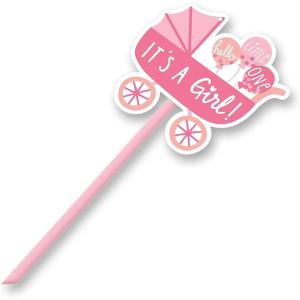 Plastic Carriage Yard Sign (15″ x 25″) – 1 Pc.| Eye-Catching Design, Perfect For Outdoor Decor And Events, Girl, Pink(Pink)