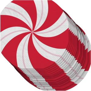 Red/White Cocoa Bar Candy Beverage Paper Napkins (9.75″ x 9.75″) 16 Count – Premium Quality & Absorbent Napkins, Perfect For Themed Parties & Events