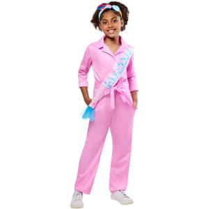 Rubies Girls Barbie Movie President Barbie Costume Jumpsuit with Headband and Sash