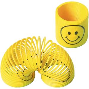 Smile Spring Value Pack Favors – 1.38″ x 1.38″ (Pack of 12) – Vibrant Yellow Plastic Party Keepsakes – Unique & Fun for All Occasions(Pack of 12 1 3/8″ x 1 3/8″)