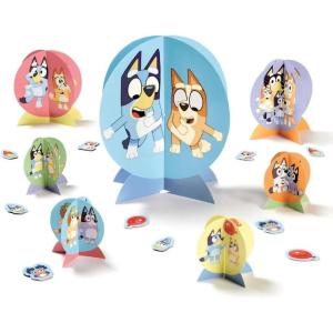 Sonic The Hedgehog Party Table Centerpiece Kit (27 Pc Set) – Vibrant, Action-Packed Decorations for Birthdays & Special Occasions(Bluey)