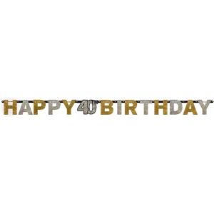 Sparkling Celebration 50 Prismatic Letter Banner – 7ft (1 Pc.) – Eye-Catching & Festive Design – Perfect for 50th Birthdays & Anniversaries(40th)