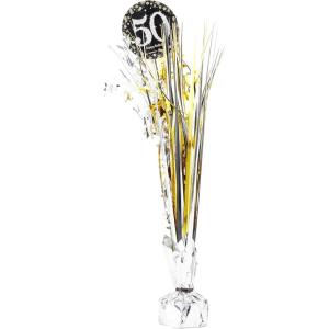 Sparkling Celebration Spray Centerpiece – 18″ (1 Pc.) – Festive & Eye-Catching Table Decor – Perfect for Memorable Milestone Gatherings, 50th(50th)