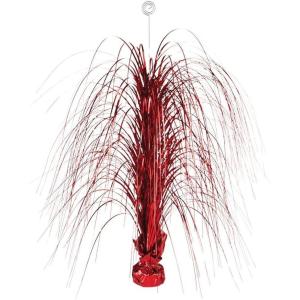 Stunning Apple Red Foil Spray Centerpiece – 28″ (1 Pc.) – Eye-Catching & Versatile Decor – Perfect For Any Event(Red)