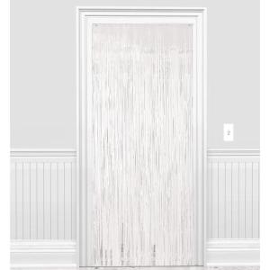 Stunning Frosty White Plastic Curtain – 3′ x 8 (1 Pc.) -Elegant & Event-Ready Decor – Easy-to-Install & Versatile Design – Ideal for Parties, Weddings & Events(Frosty White)