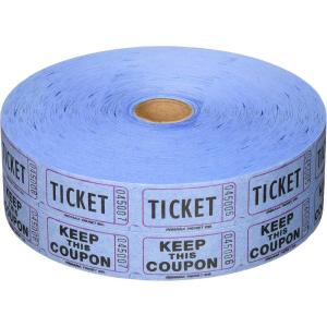 Vibrant Blue Double Ticket Rolls – 2″ x 2″ (1 Roll of 2,000 Tickets) – Durable, & Versatile for Events, Fundraisers & Giveaways