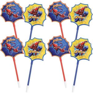 Vibrant Blue & Yellow Spiderman Pen Topper – 10.33″ x 4.75″ (Pack of 8) – Perfect for Marvel Fans and School Supplies