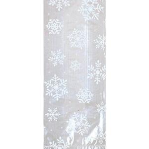 White Snowflakes Small Cello Party Bags – 9.5″ x 4″ (20 Pcs.) – Perfect for Christmas, New Year, and Other Holiday Celebrations(20 Count (Pack of 1))