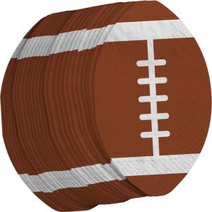 White/Red Ready Set Football Shaped Luncheon Paper Napkins (6.5″ x 6.5″) 40 Count – Premium Quality & Absorbent Napkins, Perfect For Parties & Themed Events