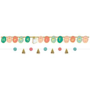 amscan Happy Birthday Party Banner Kit – 5.4′ x 6.5″ | Multi-color | 1 Set of 2 Pc.