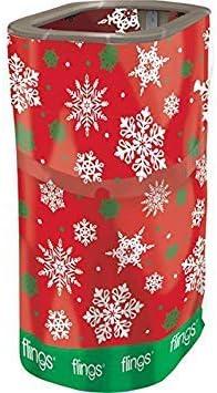 imageChristmas Red Snowflake Fling Bin Party Supply