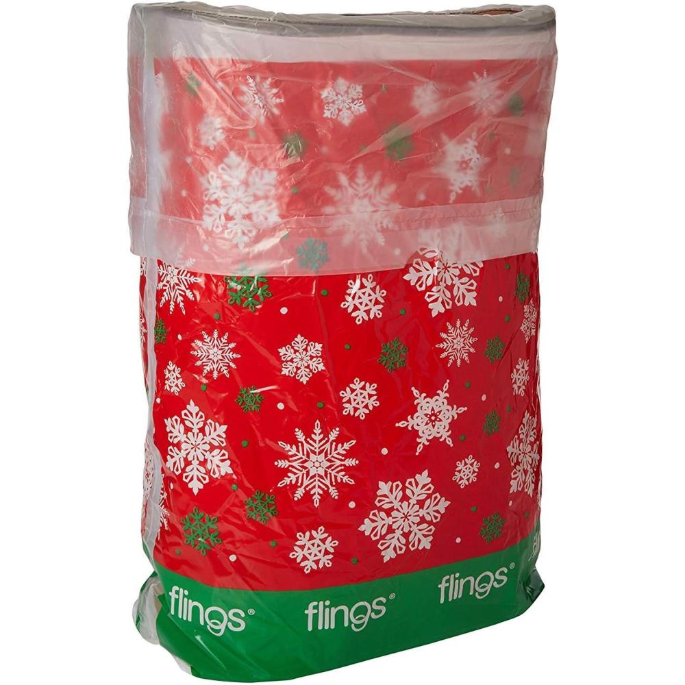 imageChristmas Red Snowflake Fling Bin  Party Supply