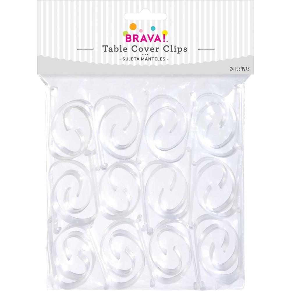 imageSuperior Hold Clear Table Clips  24 Pcs  Essential for Outdoor Events ampamp Windy Days