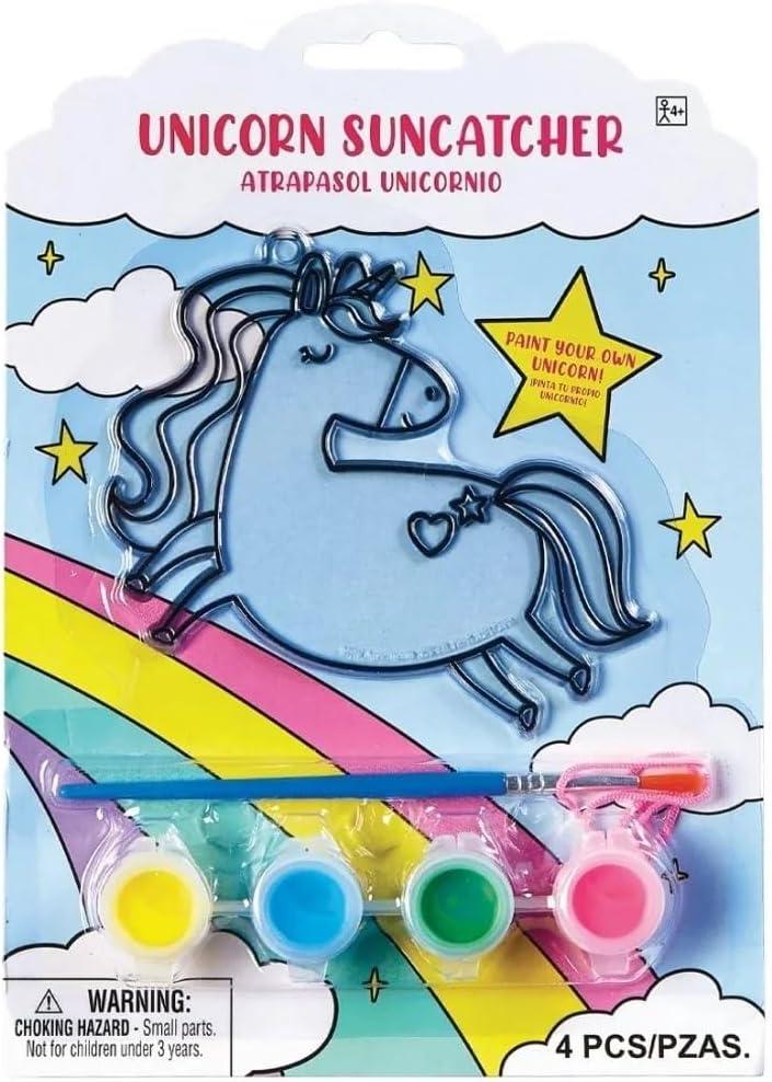 imageUnicorn Suncatcher Kit 39quot x 43quot Includes 4 Vibrant Paints Paintbrush String Perfect for Gifts ampamp Party Favors 1 Set