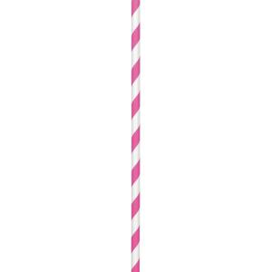 Paper Straws – 9.5 (Pack of 50), Perfect For Birthday & Themed Parties, Apple Red(Bright Pink)