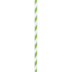 Paper Straws – 9.5 (Pack of 50), Perfect For Birthday & Themed Parties, Apple Red(Kiwi Green)