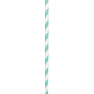 Paper Straws – 9.5 (Pack of 50), Perfect For Birthday & Themed Parties, Apple Red(Robins Egg Blue)
