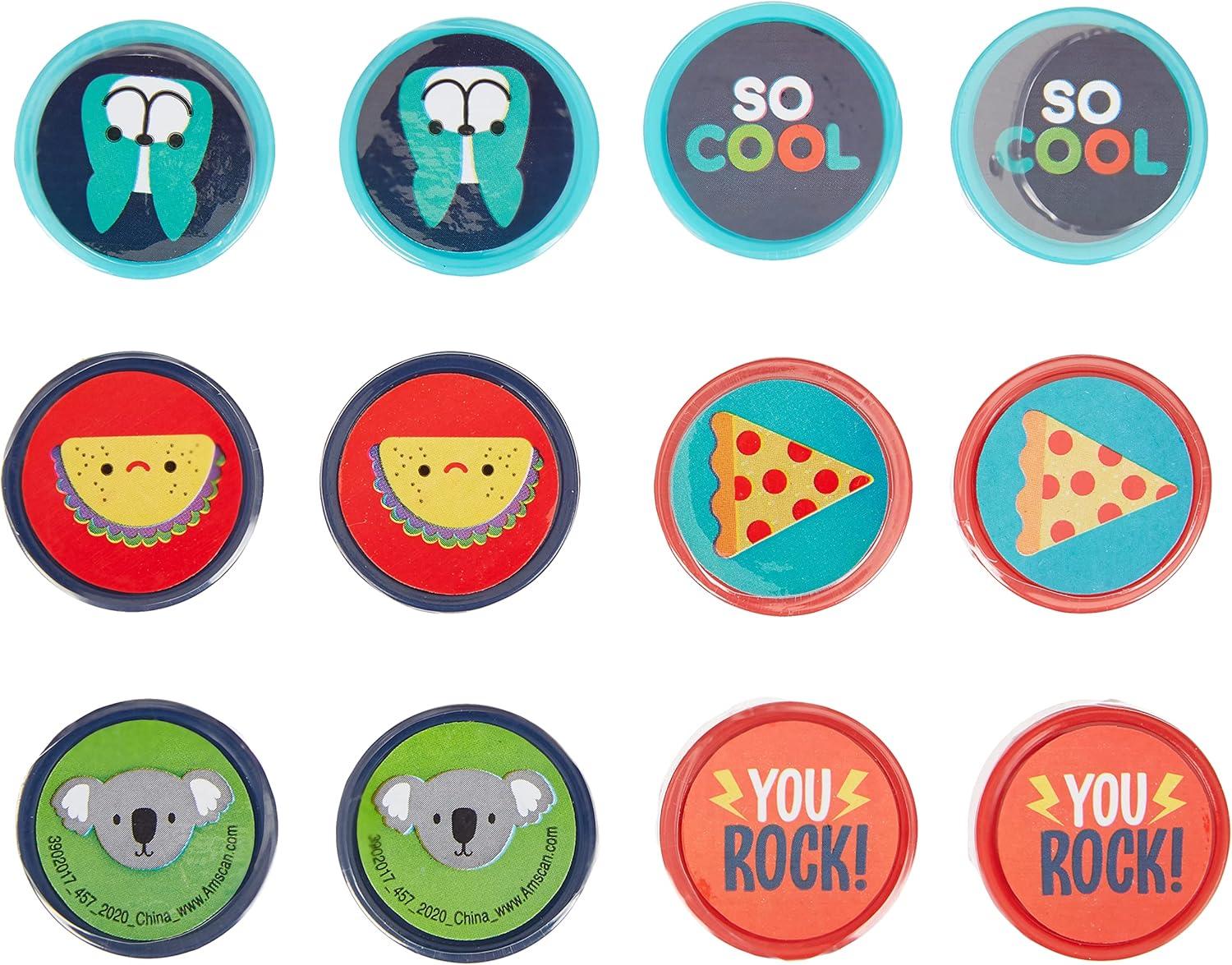 imageAssorted Self Inking Stamps Multicolor Pack Of 12