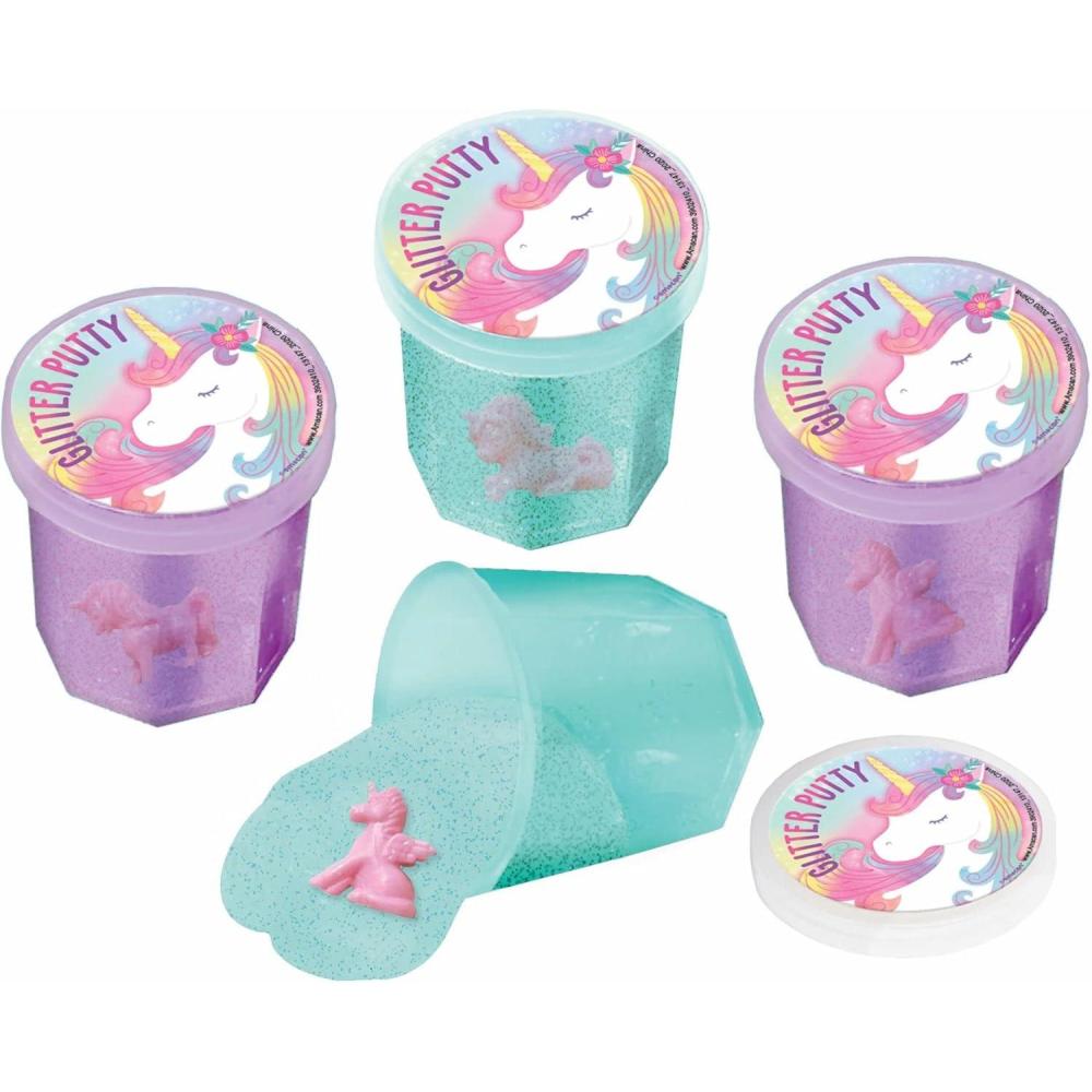 imageUnicorn Glitter Putty High Count Favor Pack 125quot x 125quot x 125quotSet of 12 Vibrant Multicolor Magic Slime Perfect for Party Favors Gifts ampamp Stress ReliefUnicorn