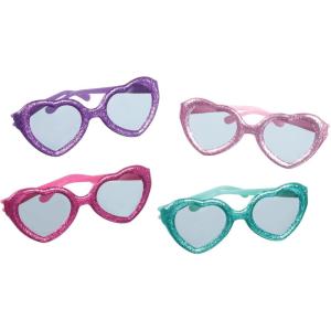 Assorted Color Plastic Glitter Glasses High Count Favor – 4″ x 5″ x 2.25″ (12 Pack) – Perfect for Parties, Events, and Celebrations