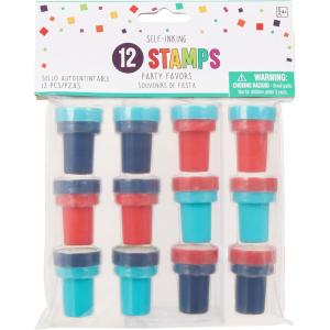 Assorted Self Inking Stamps – Multicolor – Pack Of 12