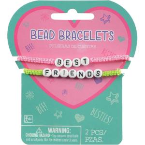 Best Friends Beaded Bracelets | Neon Pink And Neon Green | Pack Of 2