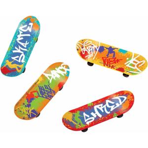 Skateboard Mega Value Pack Favor – 3″x1″ (Pack of 24) – Vibrant Multicolor Mini Plastic Boards – Perfect for Kids Parties, Gifts & Collectibles